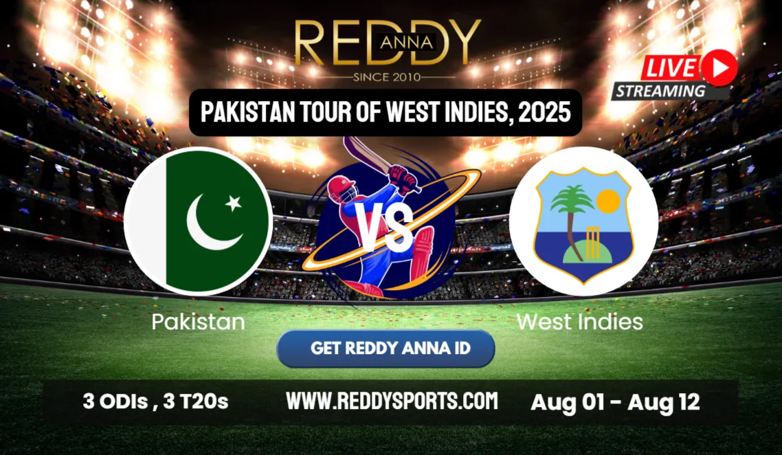 Read more about the article Pakistan Tour of West Indies 2025: Schedule Bet on Reddy Anna